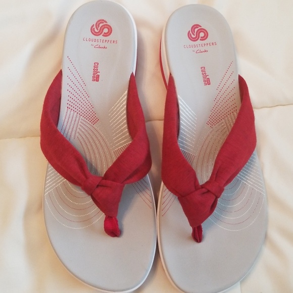 clarks cloudsteppers red